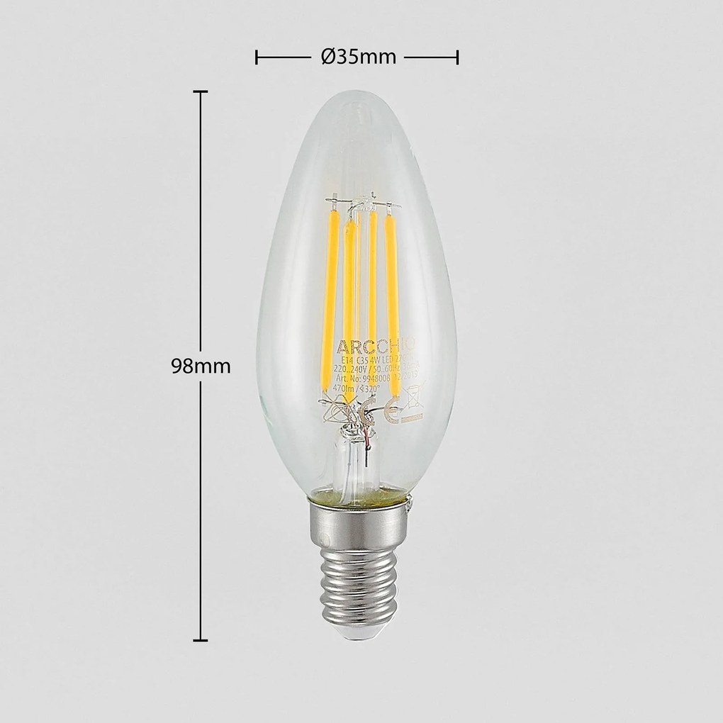 LED E14 filament 4 W 2 700 K 3-krokový stmievač