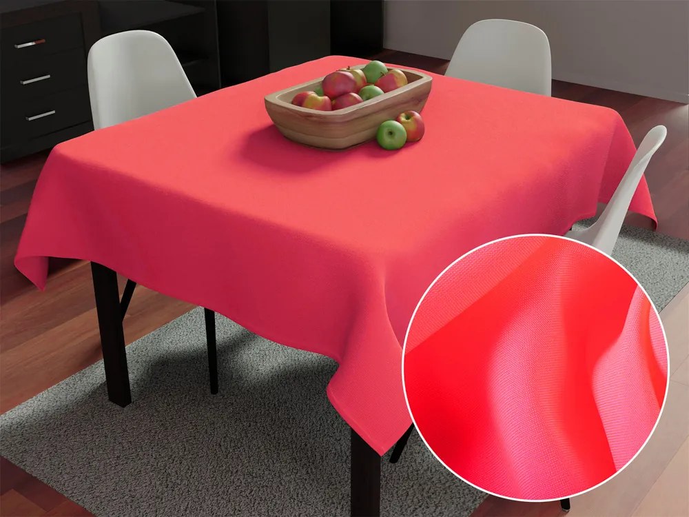 Biante Dekoračný štvorcový obrus Rongo RG-046 Neónovo ružový 80x80 cm