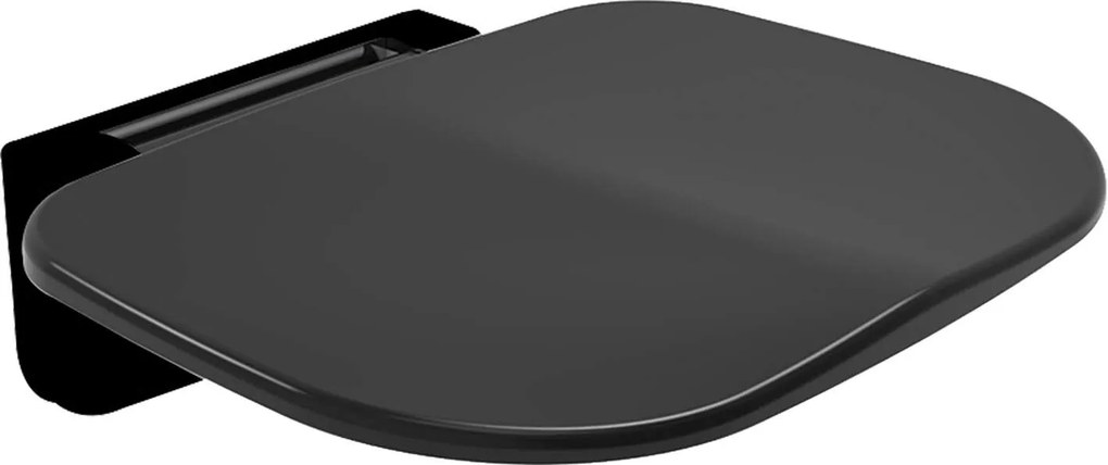 Deante Vital, nástenná sklápateľná stolička do sprchy, čierna, DEA-NIV_N51B