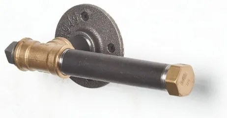 Držiak toaletného papiera BORURAF 8x22 cm čierna/zlatá