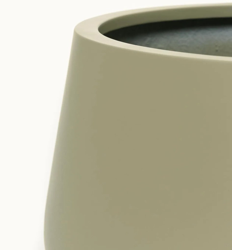 Kvetináč GORDO, sklolaminát, výška 21 cm, béžový