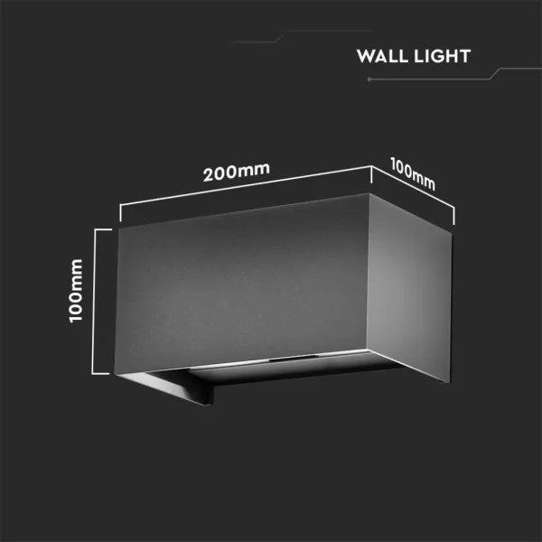 Vonkajšie nástenné LED svietidlo LED/24W/230V 4000K IP65 antracitové