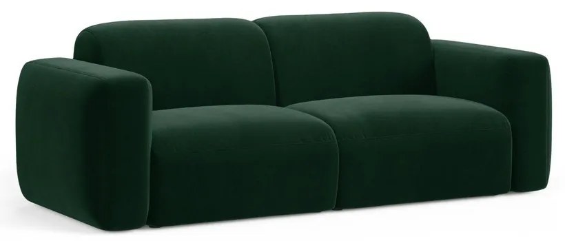 Tmavozelená zamatová pohovka 220 cm Strino – Cosmopolitan Design