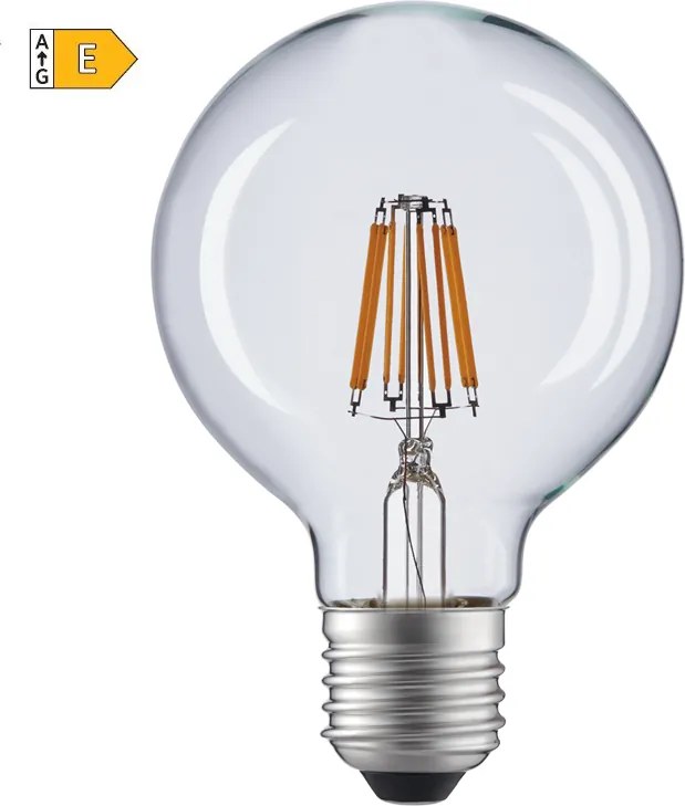 Diolamp LED Globe Filament žiarovka číra G80 10W/230V/E27/4000K/1260Lm/360°