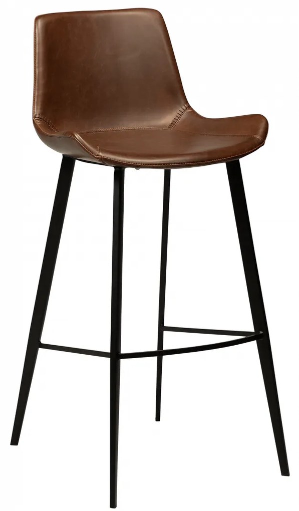 HYPE ČALÚNENÁ BAROVÁ STOLIČKA cognac brown/black