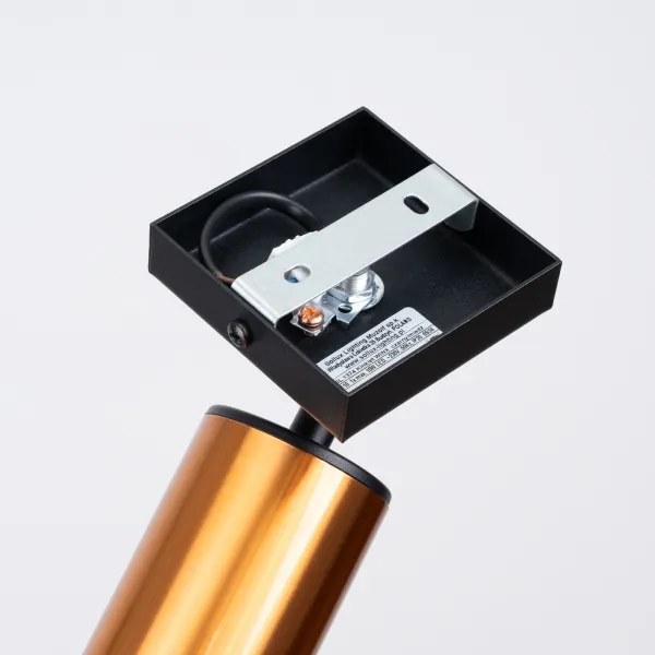 Sollux SL.1374 - Nástenné bodové svietidlo WINX 1xGU10/10W/230V čierna/meď