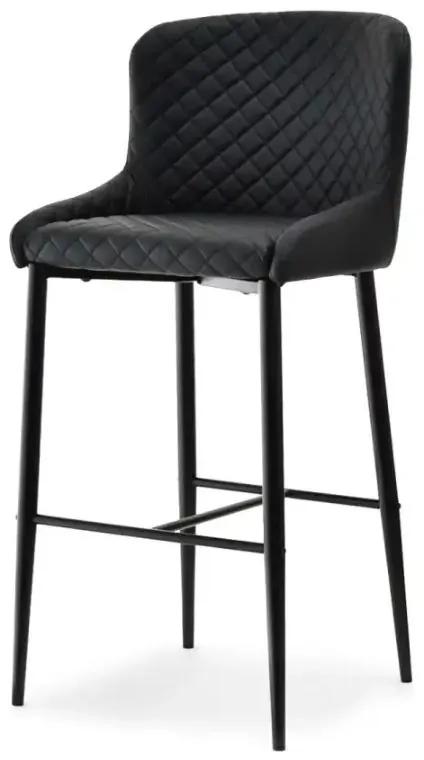 Dizajnová barová stolička OSCAR čierna
