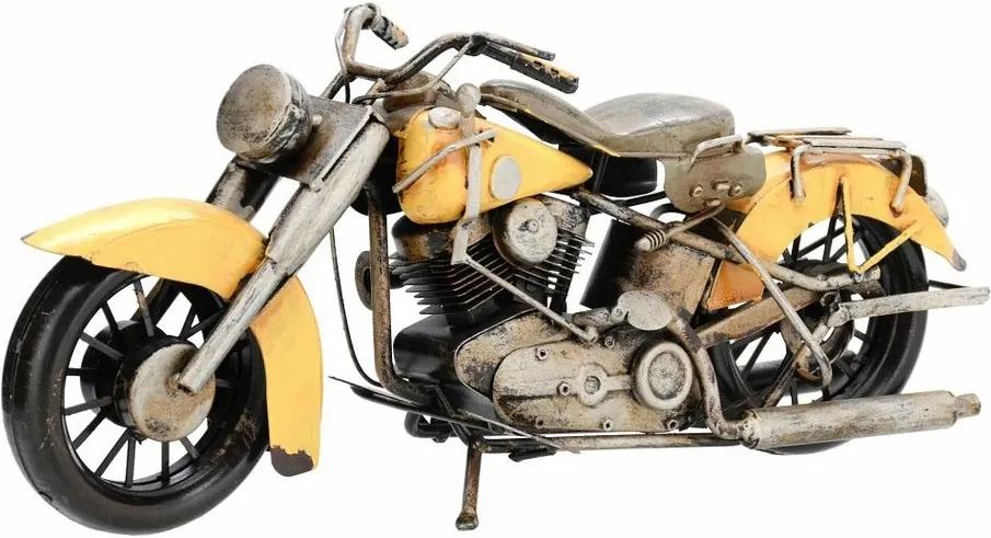 Dekoračný model motorky Indian, žltá