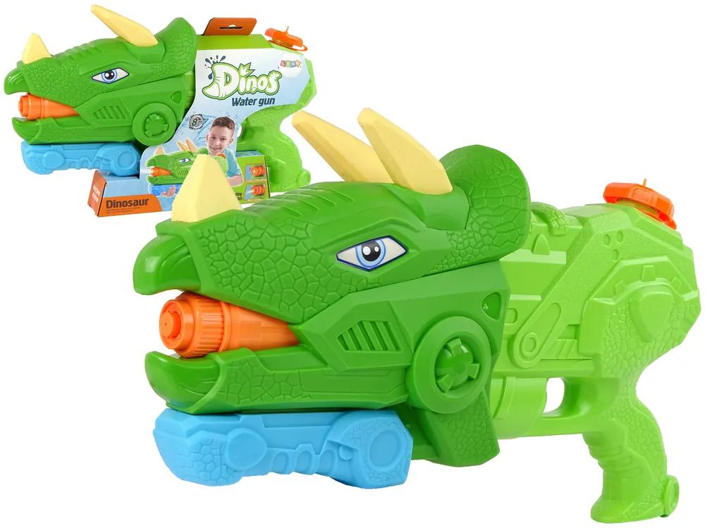 Lean Toys Vodná pištoľ Dinosaur - 1330 ml Green Range