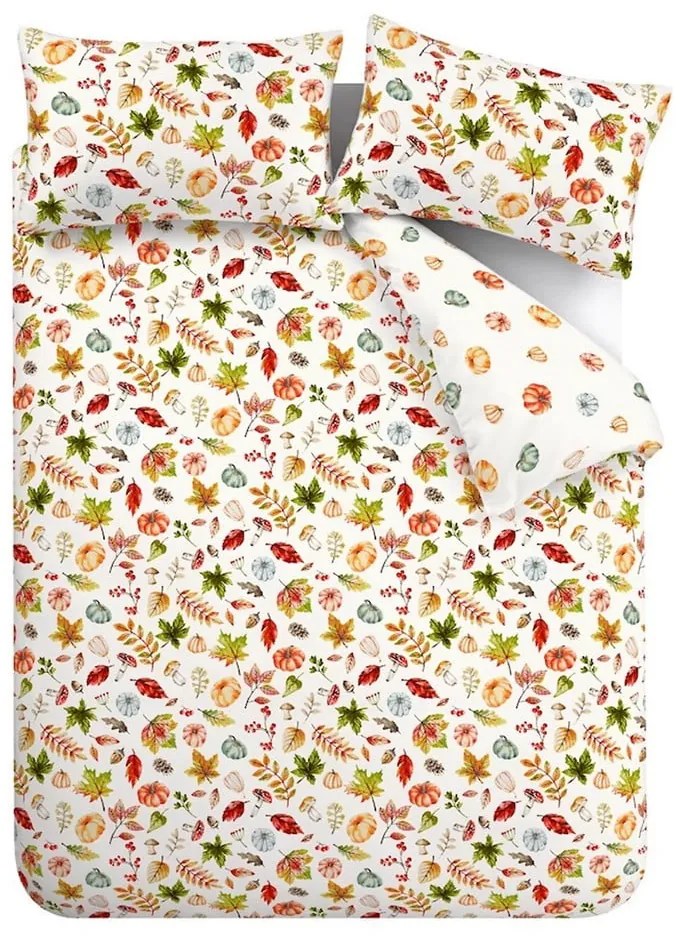 Hnedé obliečky na dvojlôžko/predĺžené 230x220 cm Autumn Pumpkins – Catherine Lansfield