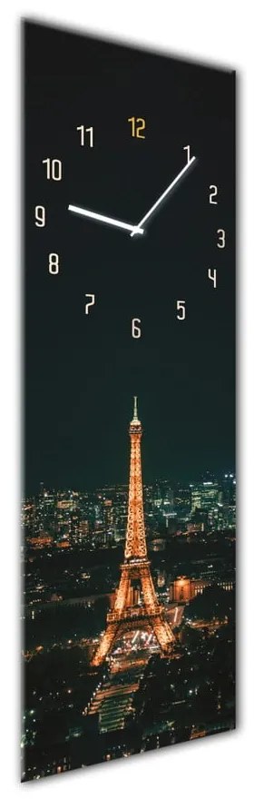 Nástenné hodiny Styler Glassclock Paris, 20 × 60 cm