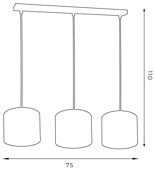 Luster na lanku ARDEN 3xE27/60W/230V zelená/zlatá