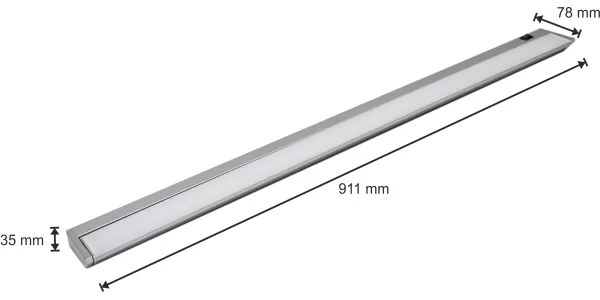 LED Podlinkové svietidlo LED/15W/230V strieborná