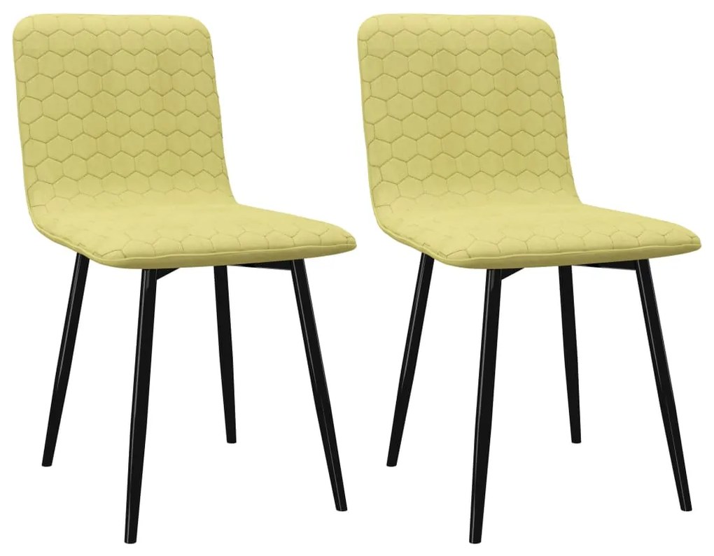 vidaXL Jedálenské stoličky 2 ks, zelené, látka