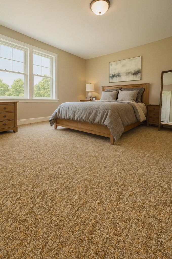 Ideal, Koberec metráž Efekt 5151, na mieru, šíře 4m, hnedá, filc, chodba / predsieň