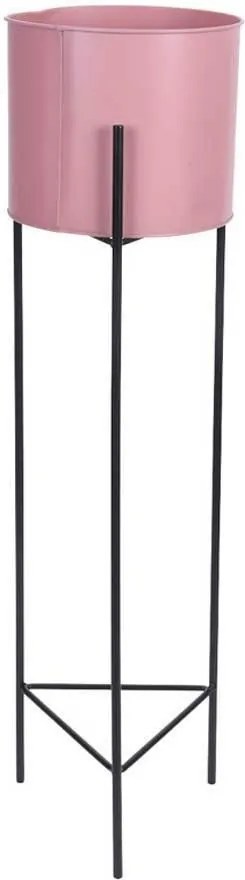 DekorStyle Moderní stojan na květiny s květináčem 70 cm- růžový