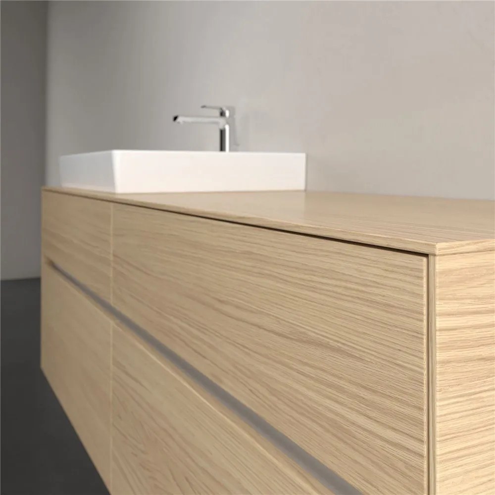 VILLEROY &amp; BOCH Collaro závesná skrinka pod umývadlo na dosku (umývadlo vľavo), 4 zásuvky, 1600 x 500 x 548 mm, Nordic Oak, C02200VJ