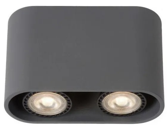 Lucide 09914/10/36 - LED Bodové svietidlo BENTOO 2xGU10/5W/230V šedá