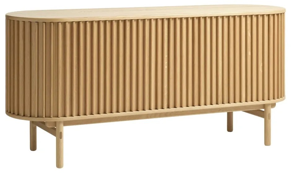 Nízka komoda v dekore duba v prírodnej farbe 160x73 cm Carno – Unique Furniture