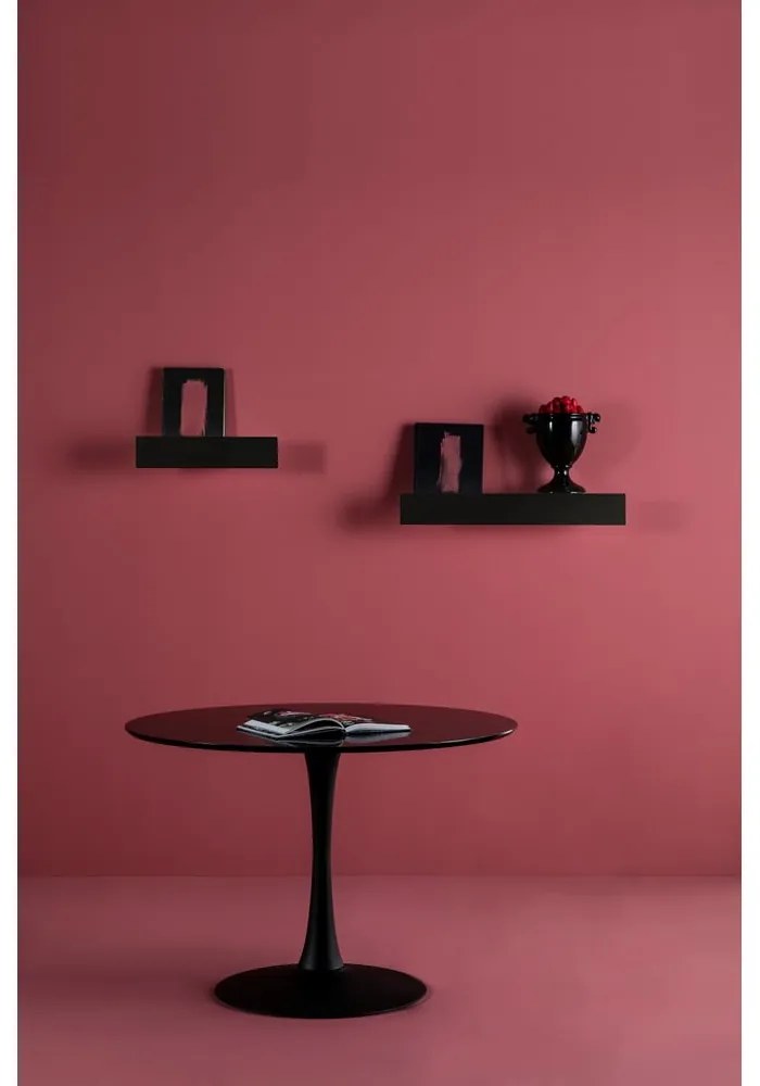 Okrúhly čierny jedálenský stôl Marckeric Oda, ⌀ 110 cm