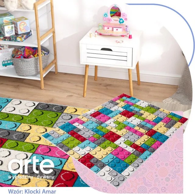 Koberec Agnella Funky Top Super Klocki Amarylis