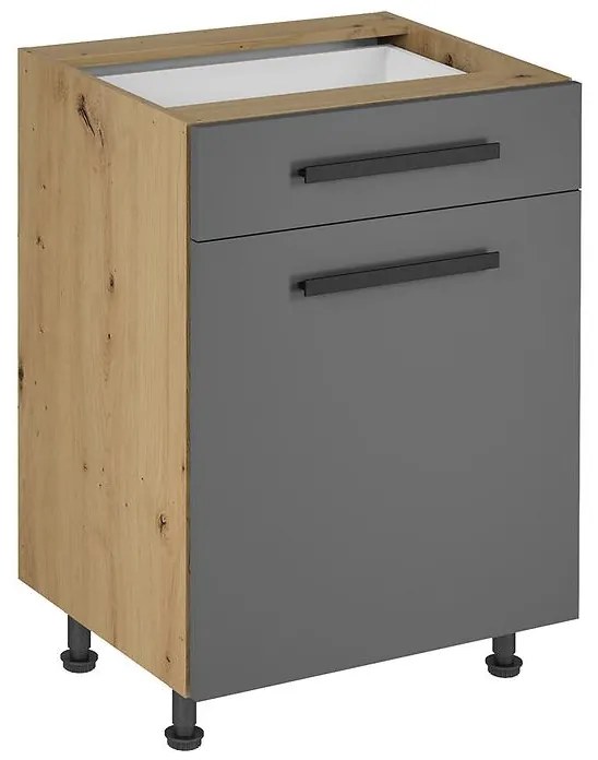 Skrinka do kuchyne Langen d60s1 úchyt grey