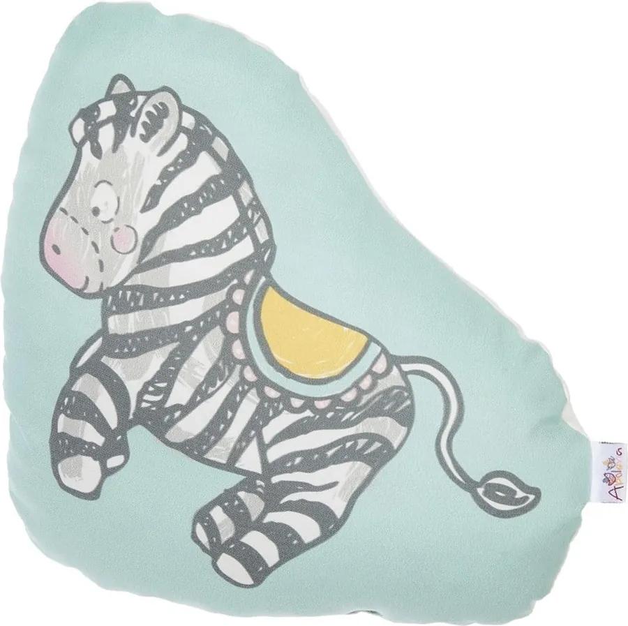 Detský vankúšik s prímesou bavlny Mike & Co. NEW YORK Pillow Toy Zebra, 28 x 29 cm