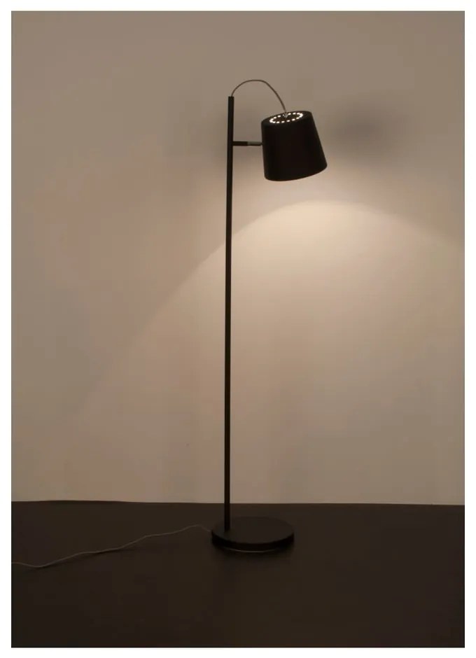 Čierna stojacia lampa Zuiver Buckle Head