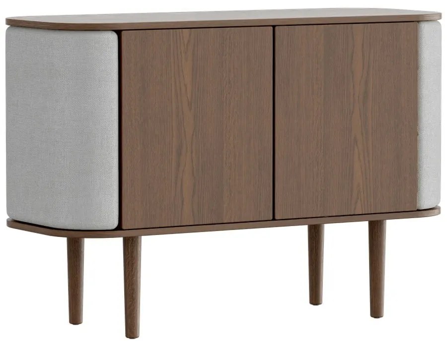 Sivo-hnedá nízka komoda v dekore duba 109x75 cm Treasures – UMAGE