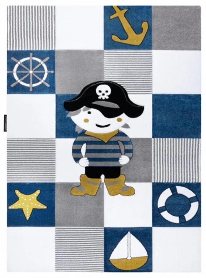 Detský kusový koberec Malý pirát modrý 180x270cm