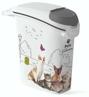 Curver Kontajner na krmivo, vzor mačky, 23 l, 10 l