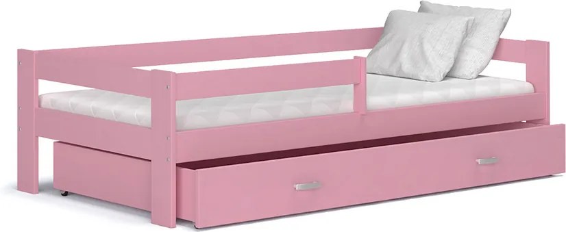 GL Hugo 160x80 Ružová detská posteľ Color