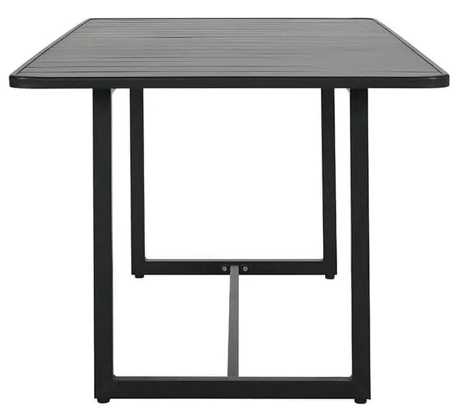 Záhradný stôl hallo 200 x 90 cm čierny MUZZA