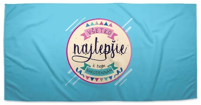 Sablio Uterák Všechno nejlepší k narozeninám - 50x100 cm