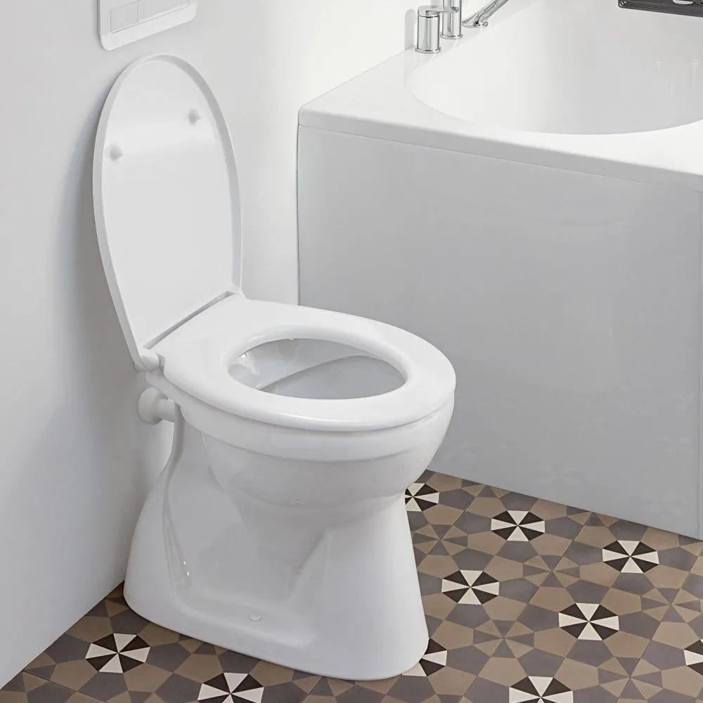 VILLEROY &amp; BOCH O.novo samostatne stojace WC s plochým splachovaním bez vnútorného okraja, 360 x 525 mm, biela alpská, 7619R101