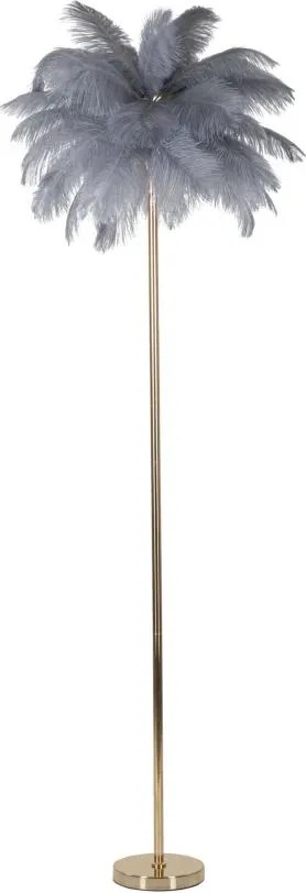 Stojacia lampa Palm 160 cm sivá/zlatá