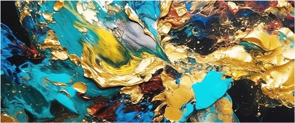Obraz - Textúrovaná olejomaľba (120x50 cm)