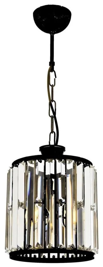 Luster na reťazi PUNE 1xE27/40W/230V čierny