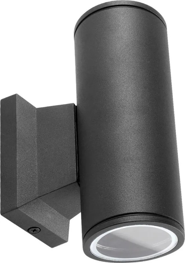 Aigostar - Vonkajšie nástenné svietidlo 2xGU10/35W/230V čierne IP65 guľaté