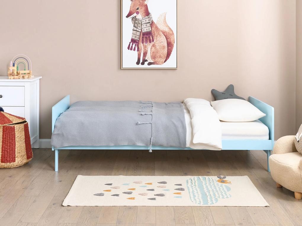 Drevená posteľ 90 x 200 cm svetlomodrá BONNAC Beliani
