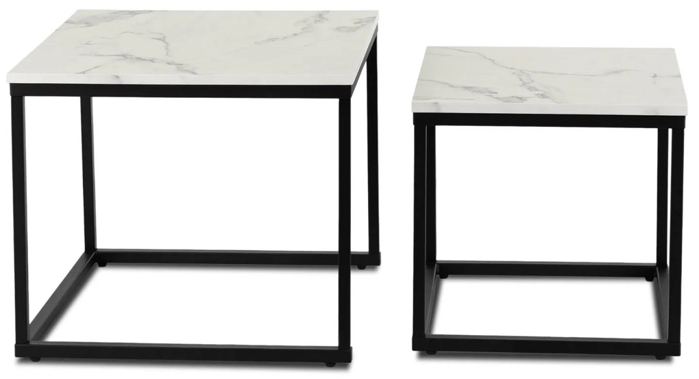 PROXIMA.store - Loftový set konferenčných stolíkov TEVET FARBA: čierna, FARBA NÔH: čierna