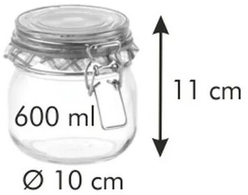 Tescoma Zaváracie poháre s klipsou DELLA CASA, 600 ml, 0,6 l