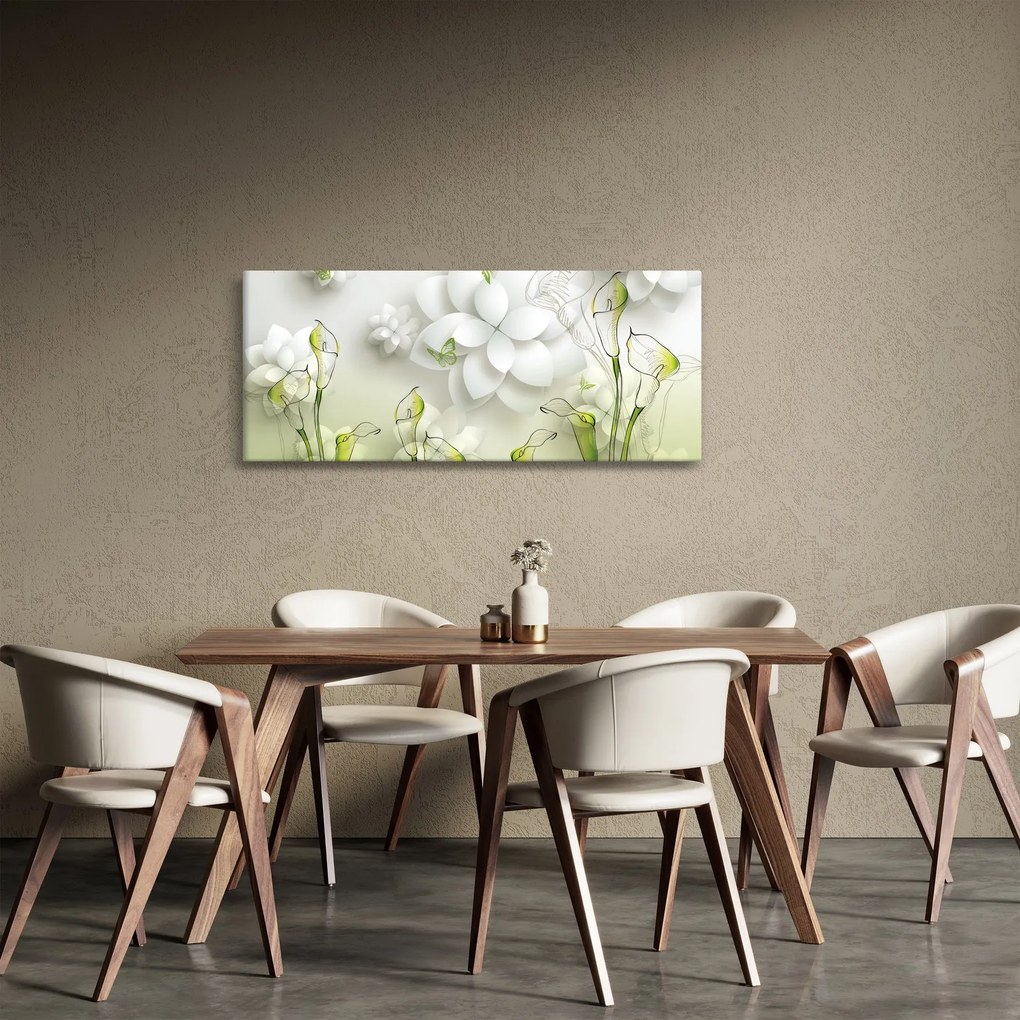 Obraz s kvetmi (120x50 cm)