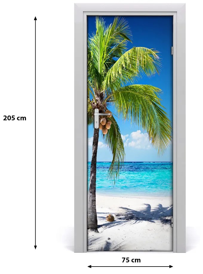 Fototapeta na dvere samolepiace tripická pláž 75x205 cm