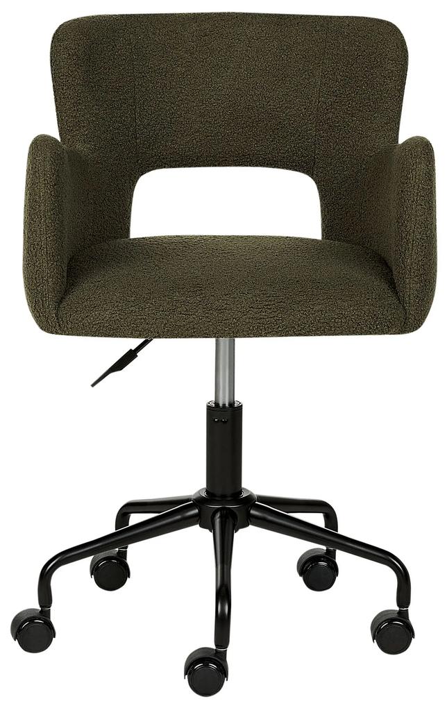 Kancelárska stolička s buklé čalúnením zelená SANILAC Beliani