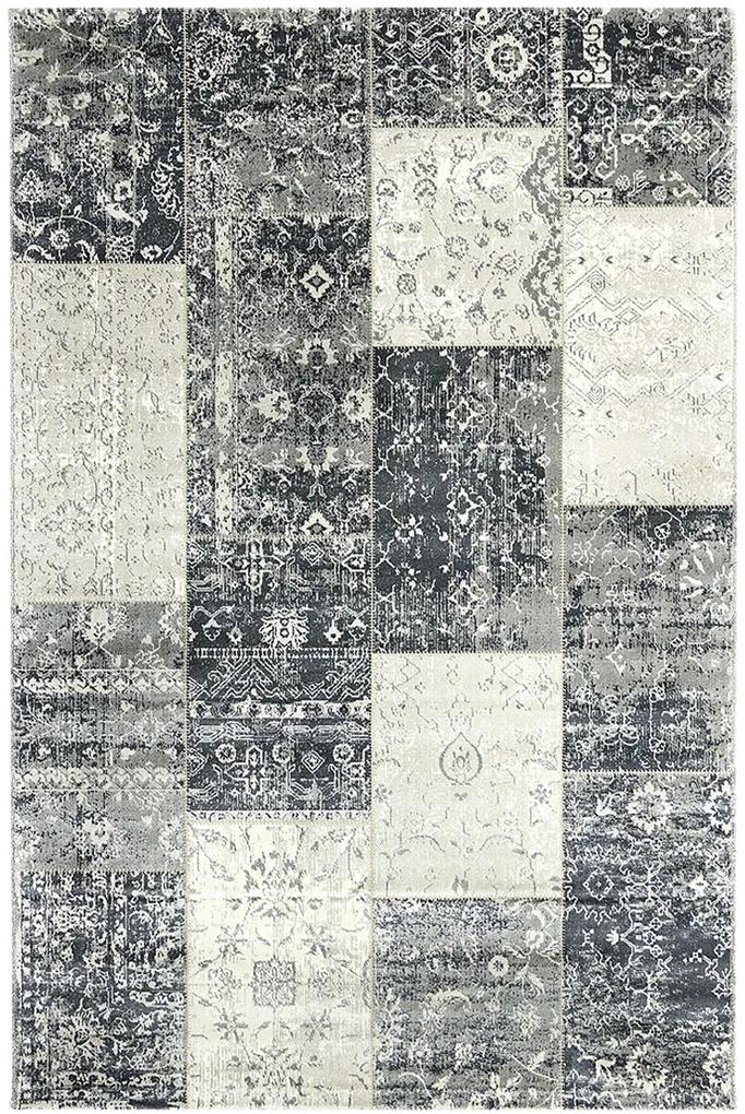 Koberce Breno Kusový koberec VELVET 3106/920, sivá, viacfarebná,155 x 230 cm
