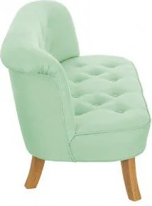 Detská sedačka ľanová zelená 25 cm Biela