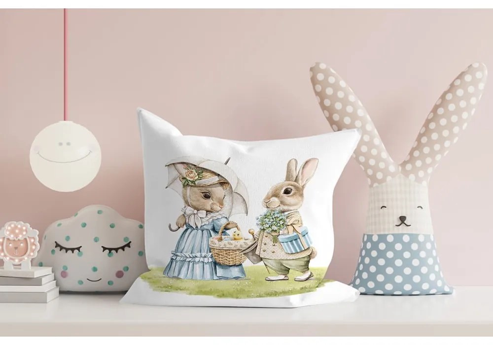 Obliečky na vankúše v súprave 4 ks s veľkonočným motívom 43x43 cm – Mila Home