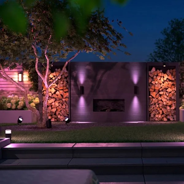 Philips 17463/30/P7 - LED RGBW Vonkajšie svietidlo Hue APPEAR 2xLED/8W/230V IP44