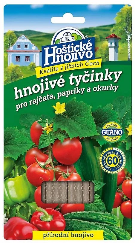 Hoštické hnojivo - Tyčinky na rajčiny, papriky, uhorky